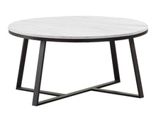 Load image into Gallery viewer, Hugo Round Coffee Table White and Matte Black