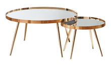 Load image into Gallery viewer, Kaelyn 2-piece Mirror Top Nesting Coffee Table Mirror and Gold