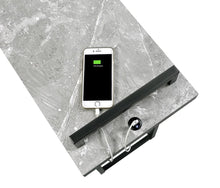 Load image into Gallery viewer, Maxwell C-shaped Accent Table Cement and Gunmetal