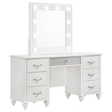Load image into Gallery viewer, Barzini 7-drawer Vanity Desk with Lighted Mirror White