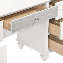 Load image into Gallery viewer, Barzini 7-drawer Vanity Desk with Lighted Mirror White