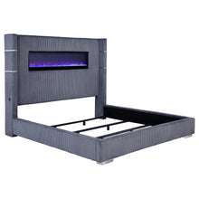 Load image into Gallery viewer, Tisdall Wingback Bed with Flame Visualizer