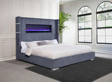 Load image into Gallery viewer, Tisdall Wingback Bed with Flame Visualizer