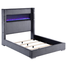 Load image into Gallery viewer, Tisdall Wingback Bed with Flame Visualizer
