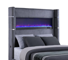 Load image into Gallery viewer, Tisdall Wingback Bed with Flame Visualizer