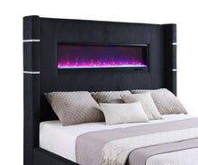 Load image into Gallery viewer, Tisdall Wingback Bed with Flame Visualizer