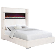 Load image into Gallery viewer, Tisdall Wingback Bed with Flame Visualizer