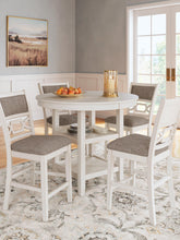 Load image into Gallery viewer, Erinberg Counter Height Dining Table and 4 Barstools (Set of 5)