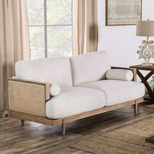 Load image into Gallery viewer, ALESUND Loveseat, Beige/Light Oak, Natural & Brown