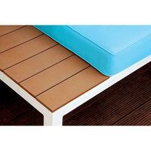 Load image into Gallery viewer, WINONA White/Oak/Blue Patio Sectional w/ Table