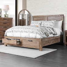 Load image into Gallery viewer, Wynton Weathered Light Oak Cal.King, E.King, & Queen Bed