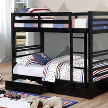 Load image into Gallery viewer, California Iv Black, Walnut, Gray, & White Twin/Twin Bunk Bed