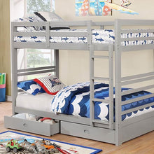 Load image into Gallery viewer, California Iv Black, Walnut, Gray, & White Twin/Twin Bunk Bed