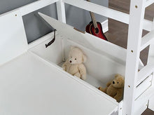 Load image into Gallery viewer, CALLISTUS Twin Workstation Loft Bed, White & Gray