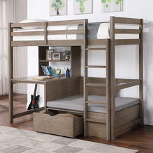 Load image into Gallery viewer, CALLISTUS Twin Workstation Loft Bed, White & Gray