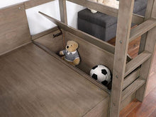 Load image into Gallery viewer, CALLISTUS Twin Workstation Loft Bed, White & Gray