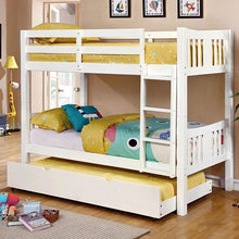 Load image into Gallery viewer, Cameron Dark Walnut, White & Gray Full/Full Bunk Bed