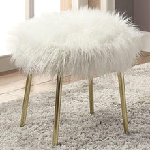 Load image into Gallery viewer, Caoimhe White/Gold Ottoman