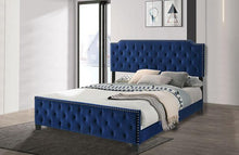 Load image into Gallery viewer, CHARLIZE Cal.King Bed, Navy