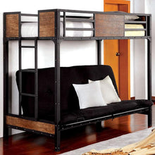 Load image into Gallery viewer, CLAPTON Black Twin Bed w/ Futon Base