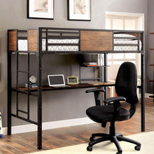 Load image into Gallery viewer, CLAPTON Black Twin Bed w/ Workstation