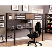 Load image into Gallery viewer, CLAPTON Black Twin Bed w/ Workstation