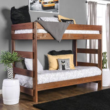 Load image into Gallery viewer, Arlette Twin/Twin Bunk Bed Brown, Black, Gray, & White