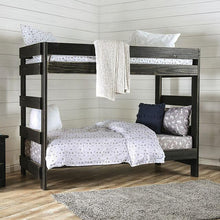 Load image into Gallery viewer, Arlette Twin/Twin Bunk Bed Brown, Black, Gray, & White