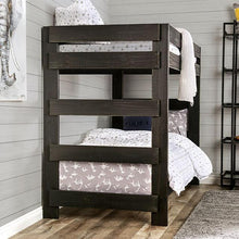 Load image into Gallery viewer, Arlette Twin/Twin Bunk Bed Brown, Black, Gray, & White