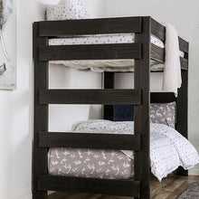 Load image into Gallery viewer, Arlette Twin/Twin Bunk Bed Brown, Black, Gray, & White
