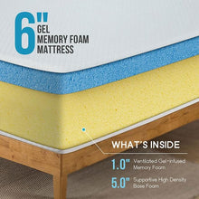 Load image into Gallery viewer, Artemisia 6" Full, Queen, & Twin Memory Foam Mattress