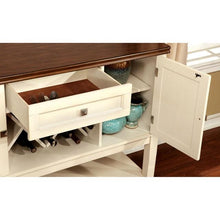 Load image into Gallery viewer, DOVER Vintage White/Cherry Dining Table w/ 18" Leaf