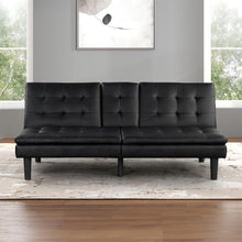 Load image into Gallery viewer, Eidsberg Futon Sofa Bed Orange, Grey, Brown, & Black