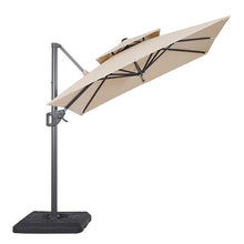 Load image into Gallery viewer, Fida 8 Ft Square Umbrella w/ Double Top + 37" Large Base