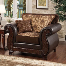 Load image into Gallery viewer, Franklin Dark Brown/Tan Chair With Pu In Brown