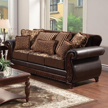 Load image into Gallery viewer, Franklin Dark Brown/Tan Sofa, Dark Brown