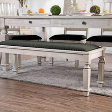 Load image into Gallery viewer, Georgia Antique White/Gray Bench