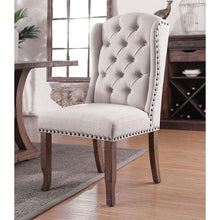 Load image into Gallery viewer, Gianna Rustic Pine/Ivory Wingback Chair (2/CTN)