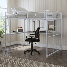 Load image into Gallery viewer, Cybill Full Loft Bed White, Silver, & Black