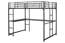 Load image into Gallery viewer, Cybill Full Loft Bed White, Silver, & Black