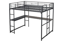 Load image into Gallery viewer, Cybill Full Loft Bed White, Silver, & Black