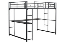 Load image into Gallery viewer, Cybill Full Loft Bed White, Silver, & Black