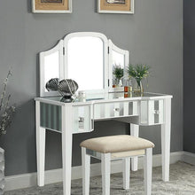 Load image into Gallery viewer, Cyndi White Vanity w/ Stool