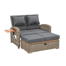 Load image into Gallery viewer, Bahia Tobago Reclining Chaise Lounge Brown & Gray