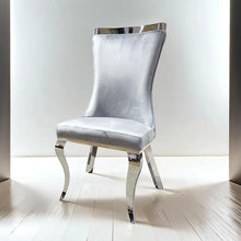 Load image into Gallery viewer, Basilicata Gold Chair (2/CTN) White, Gray, & Black