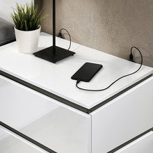 Load image into Gallery viewer, BIRSFELDEN Night Stand w/ USB, White