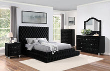Load image into Gallery viewer, STEFANIA E.King & Queen Bed, Black & Gray