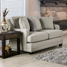 Load image into Gallery viewer, STEPHNEY Loveseat, Gray/Gold