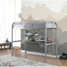 Load image into Gallery viewer, Opal Iii Black & Silver Twin Loft Bed