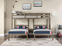 Load image into Gallery viewer, HORTENSE Triple Twin Bunk Bed, W. Gray